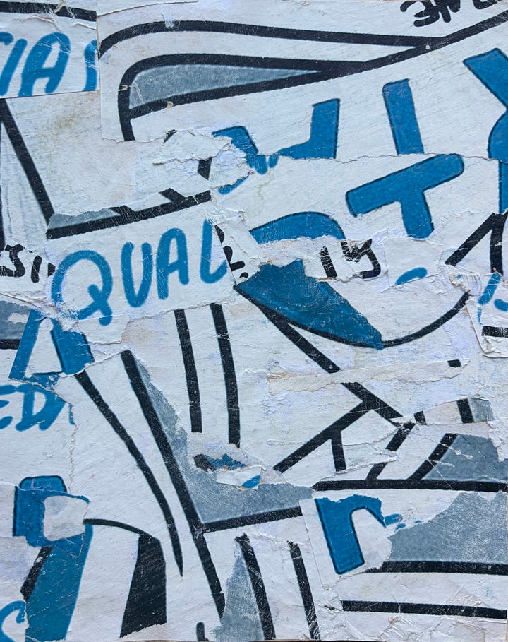 Made with local posters from the streets of Rome.
