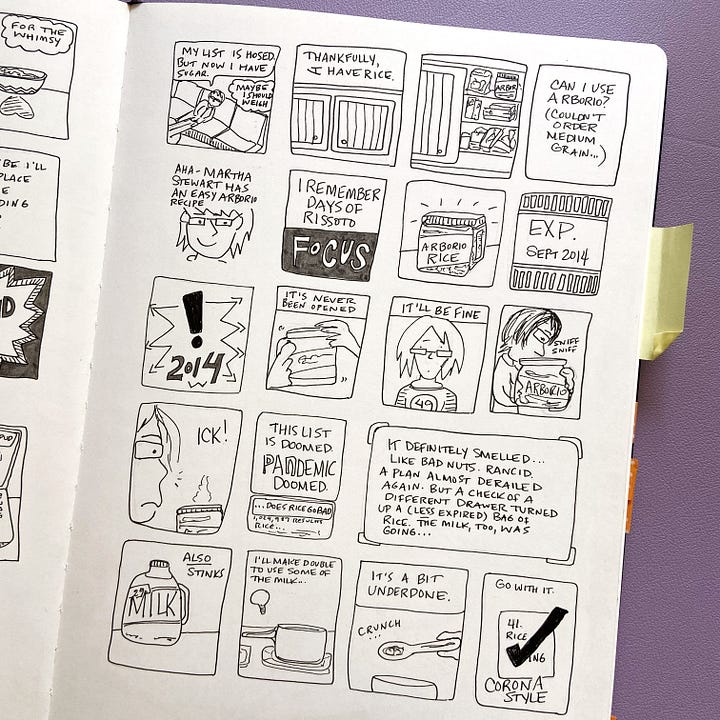 A rice pudding moment from a 2020 journal.