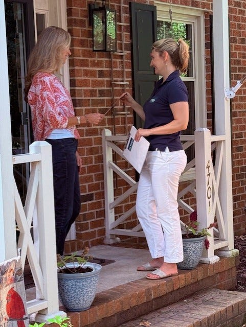 pictures of Sarah otego campaigning