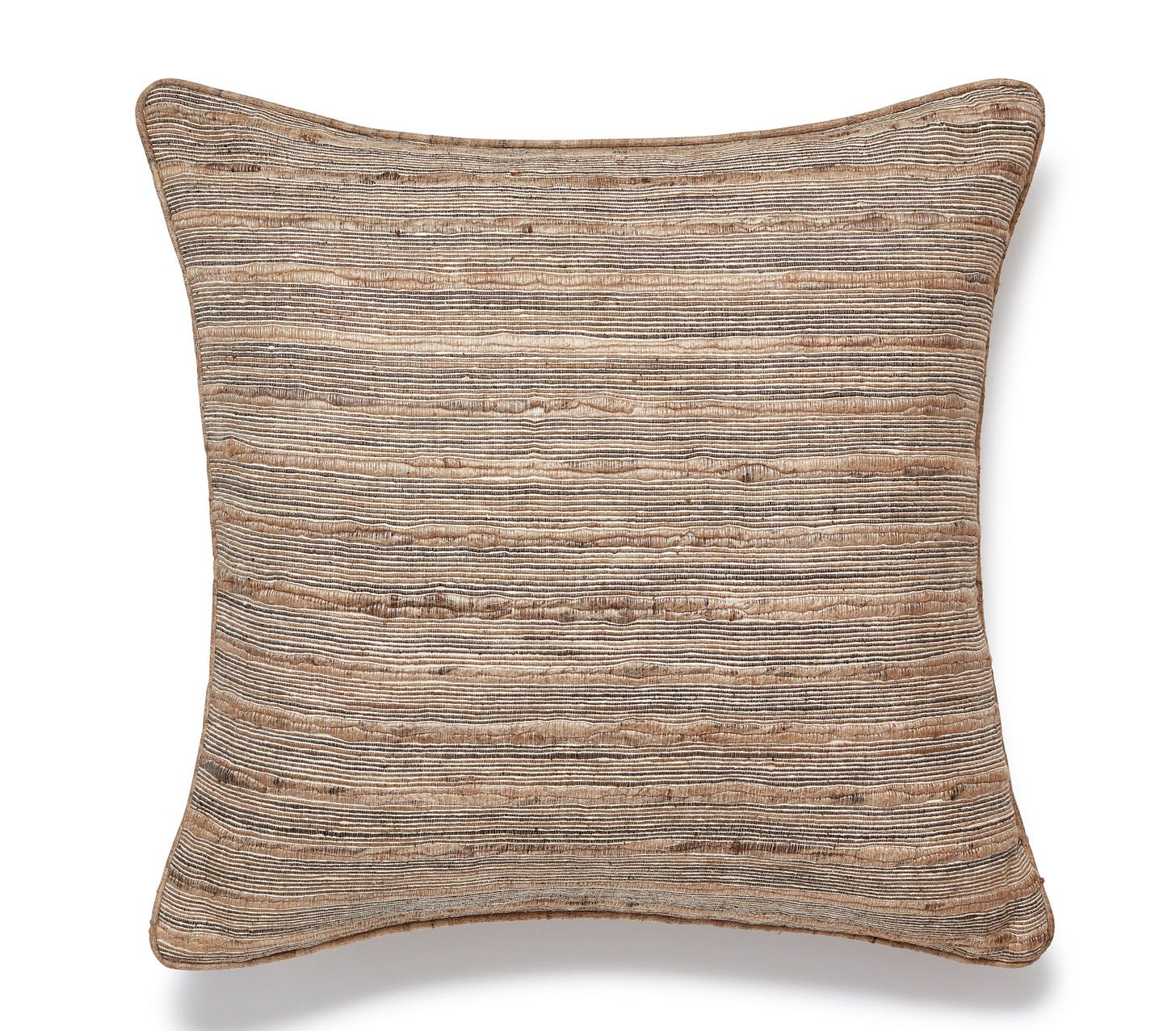 cushion cover in natural brown stripes