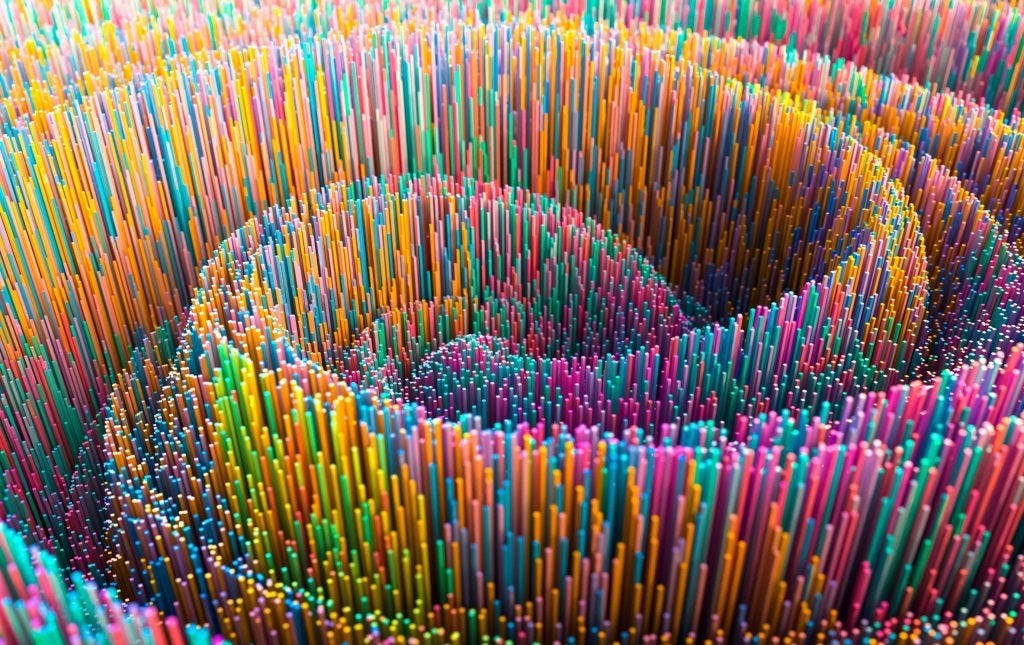 Colourful abstract swirl