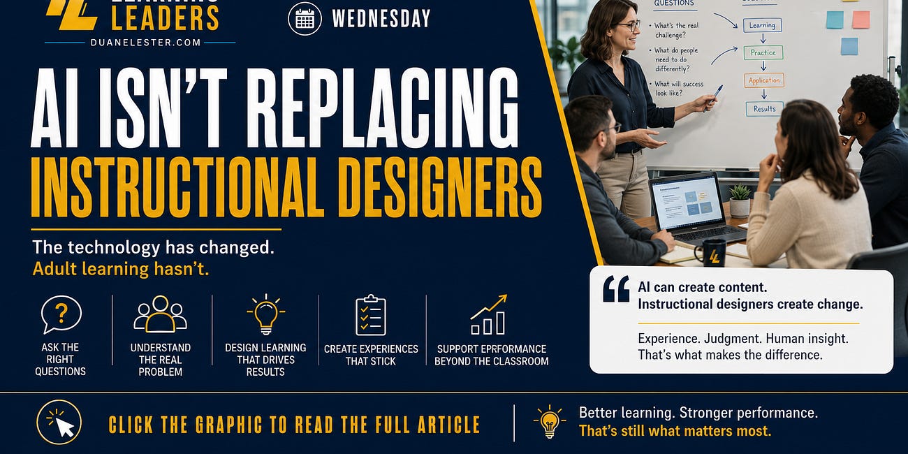 AI Isn’t Replacing Instructional Designers