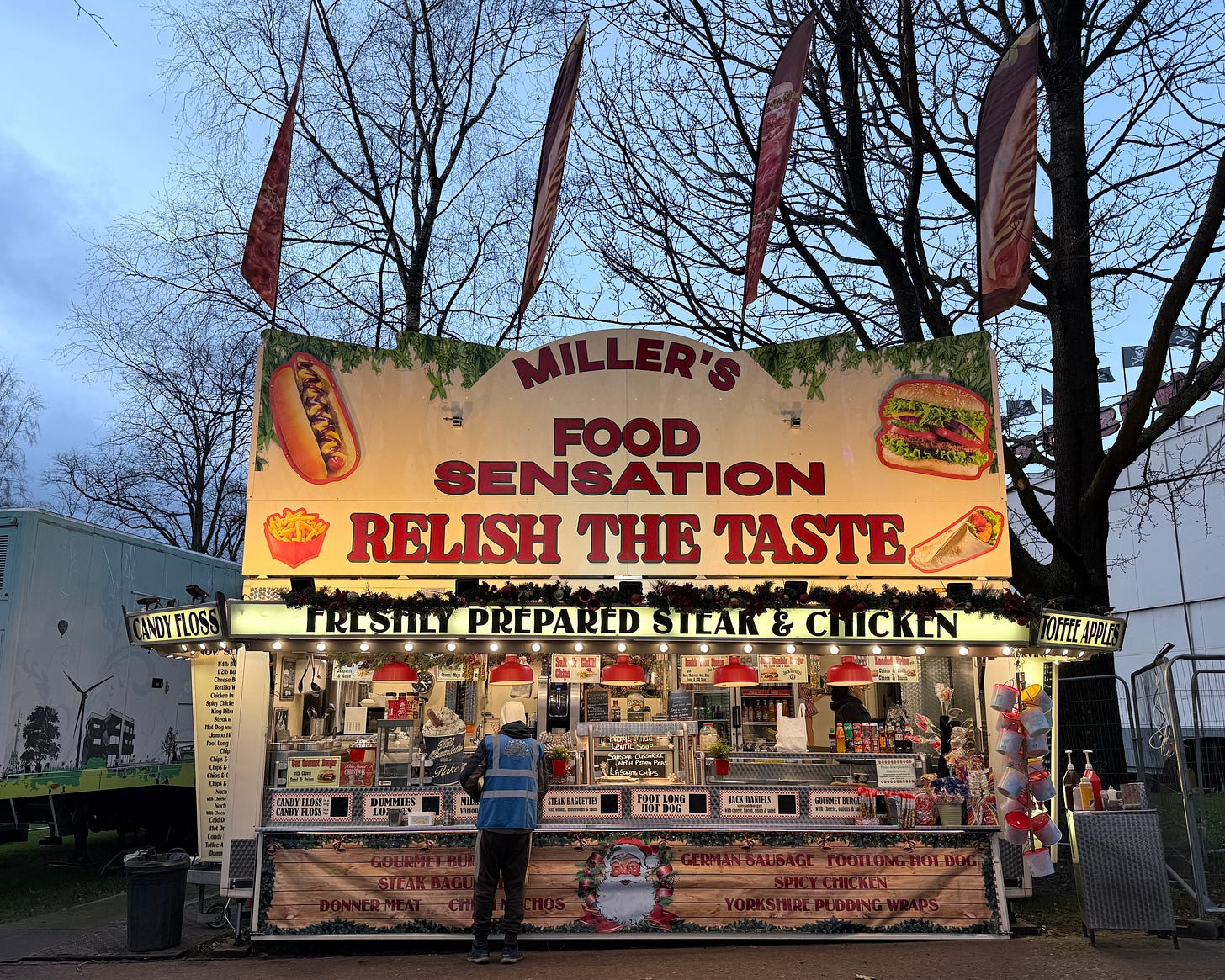 Food stall at Glasgow’s Winter Wonderland