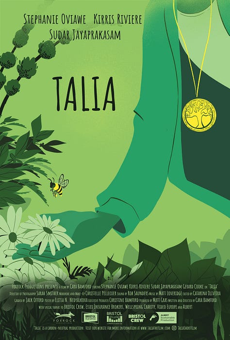 Stills from Cara's film Talia featuring behind the scenes shots and of the main characters