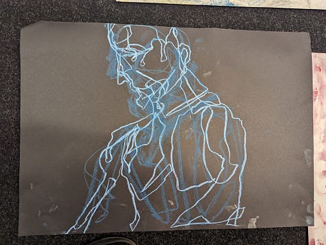 life drawings of a male nude in cardiff
