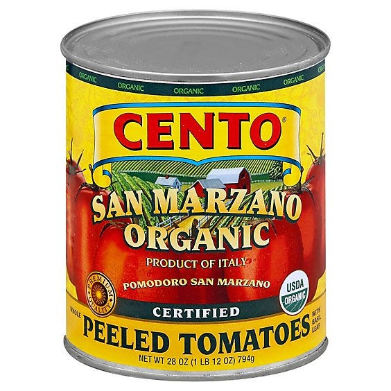 CENTO San Marzano Tomatoes Organic Whole Peeled Can - 28 Oz - safeway