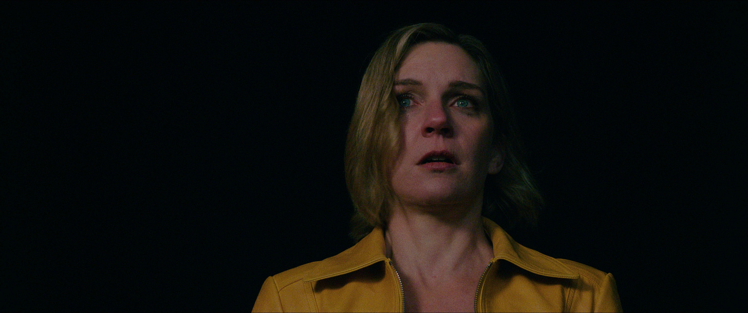 Rhea Seehorn as Carol in Pluribus Season 1, Episode 1, “We Is Us.” Rhea Seehorn as Carol in Pluribus Season 1, Episode 1, “We Is Us.”