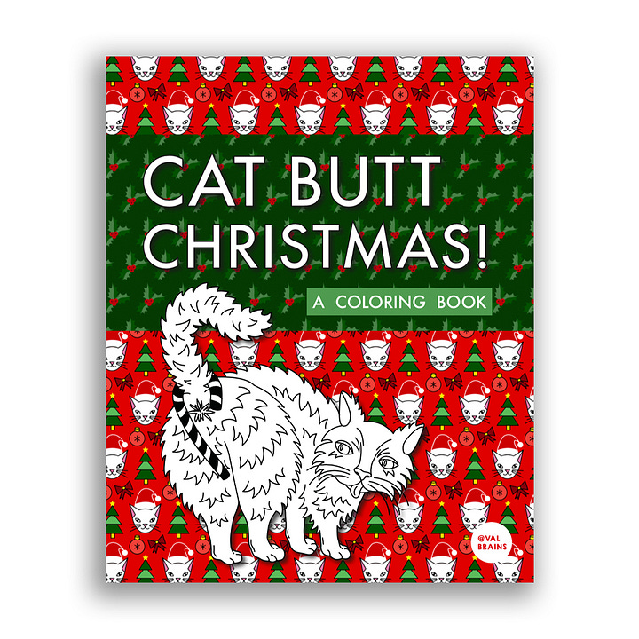 Cat Butt Christmas and Cat Butt Hanukkah Coloring Books