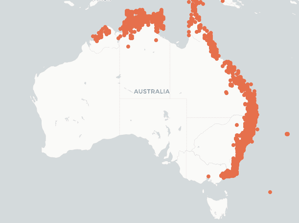 Smilax distribution.png
