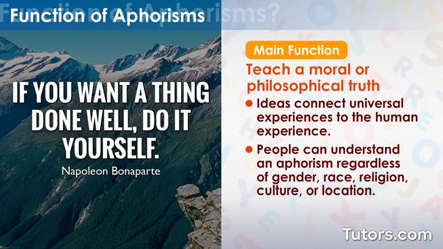 Aphorisms — Definition, Types, and Examples