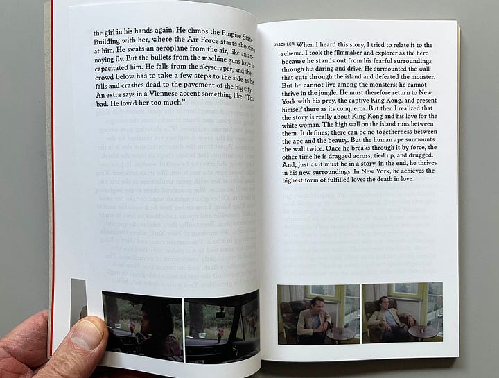 Page spreads from ‘About narration’