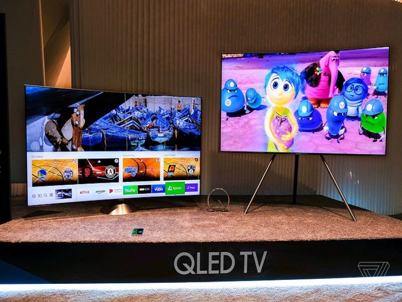 2017 hot tech samsung qled tv brightness