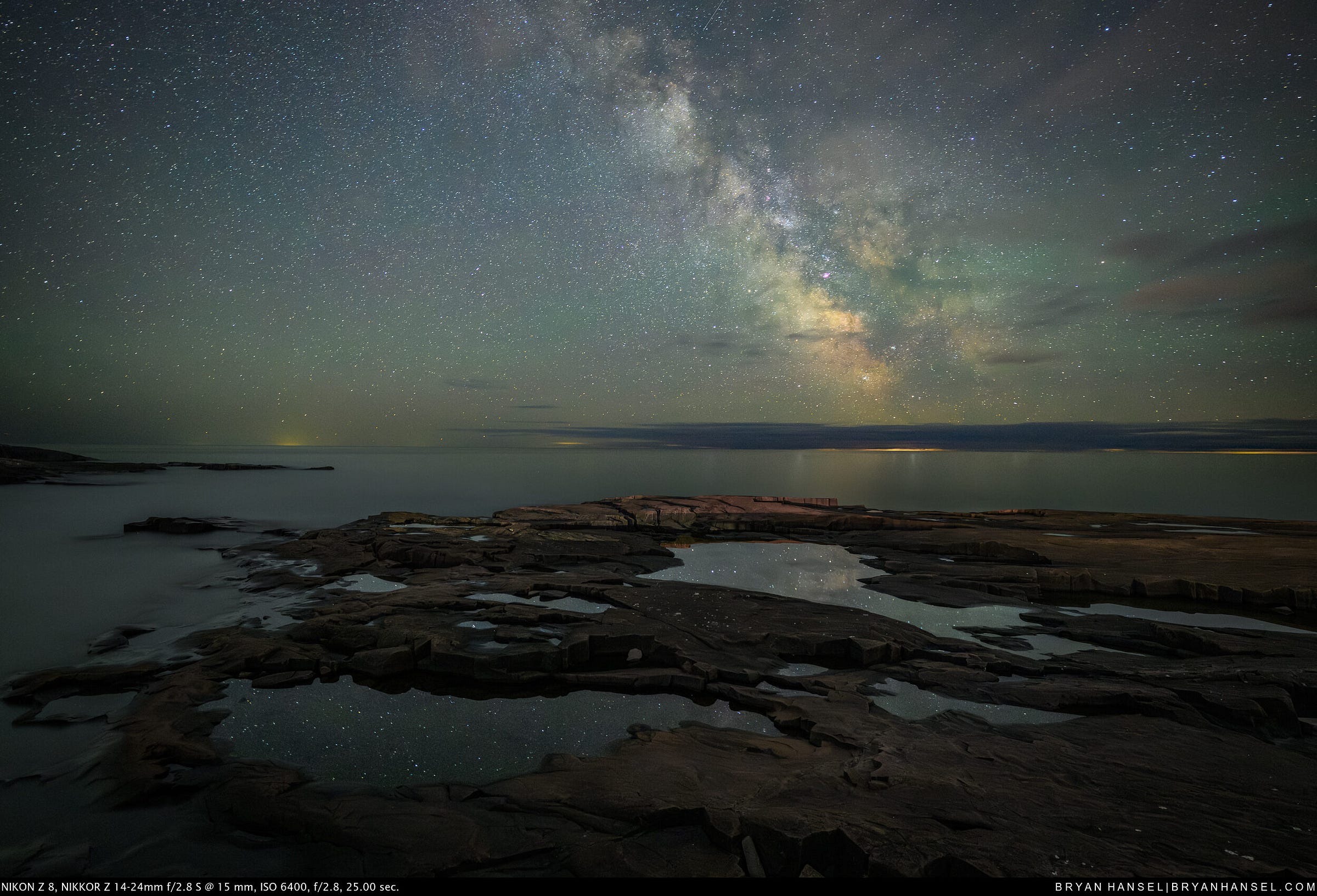 Stars reflecting in puddles under the Milky Way Stars reflecting in puddles under the Milky Way
