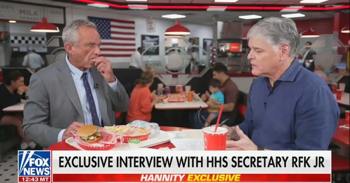 Sean Hannity, RFK Jr. Chow Down on Steak 'n Shake Fries Sean Hannity, RFK Jr. Chow Down on Steak 'n Shake Fries