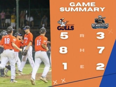Newport Gulls win season opener 5-3 against Mystic Schooners