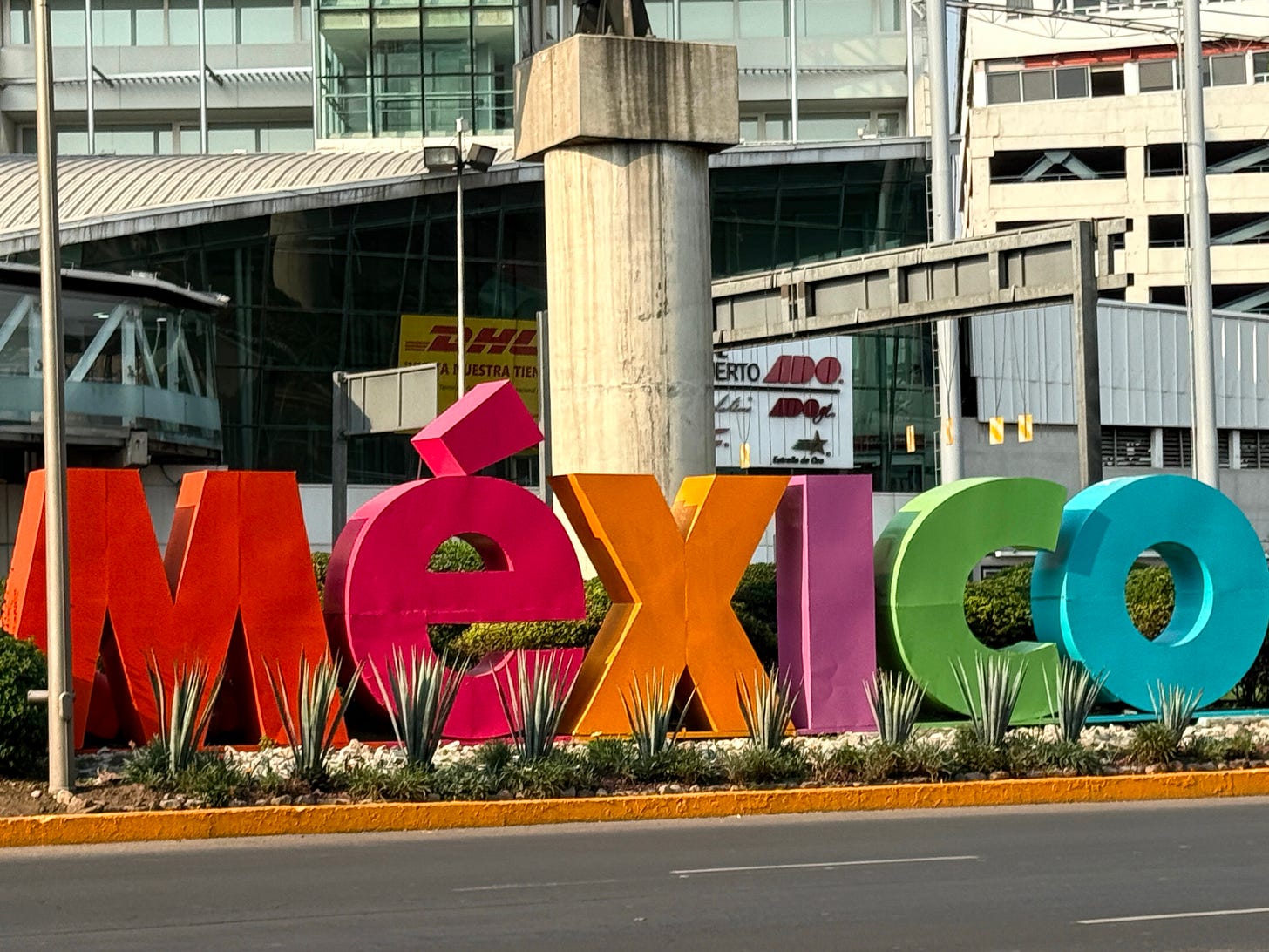 Mexico sign, Mexico City airport Mexico sign, Mexico City airport
