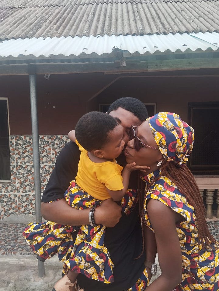 A Nigerian man and his family