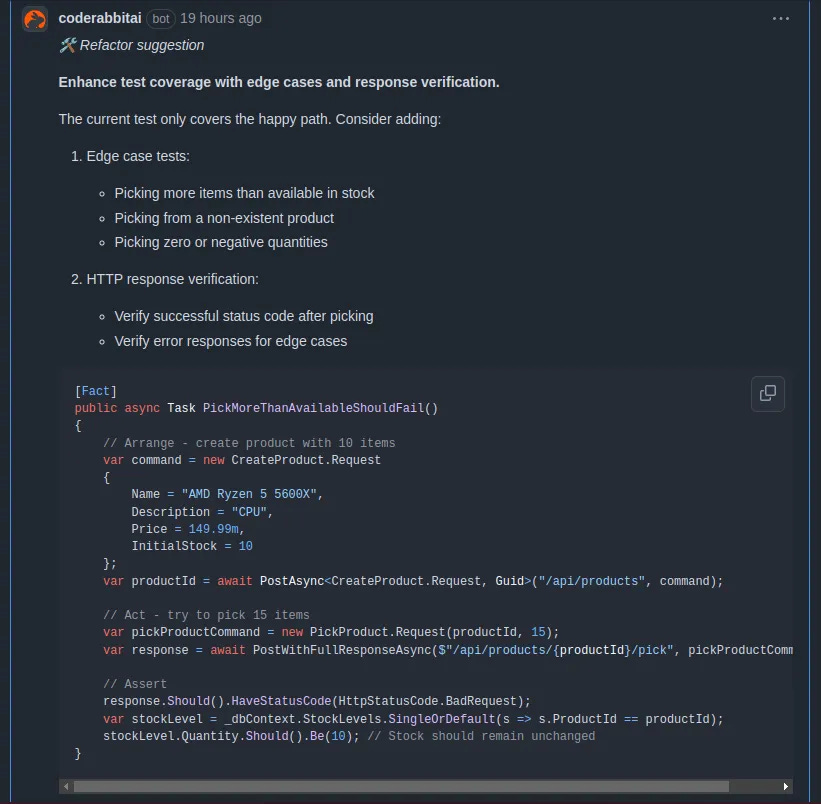 CodeRabbit补全测试用例