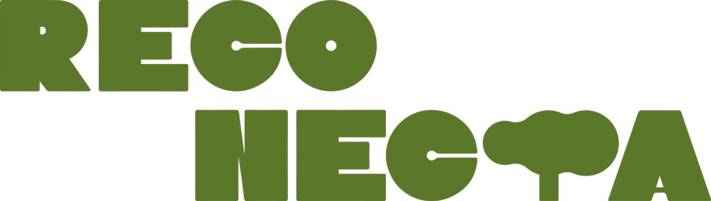 logo del proyecto reconecta, con la palabra escrita en letras verdes