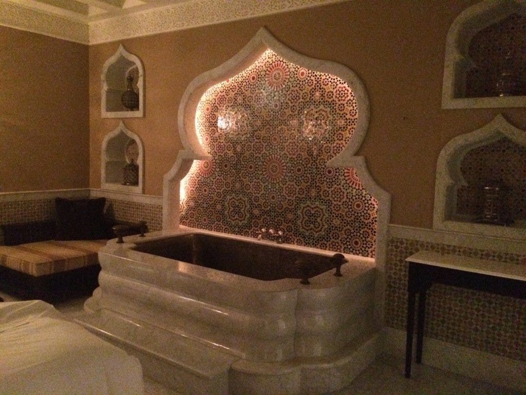 You could just about swim in these huge baths!