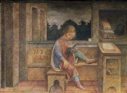 Young Cicero reading