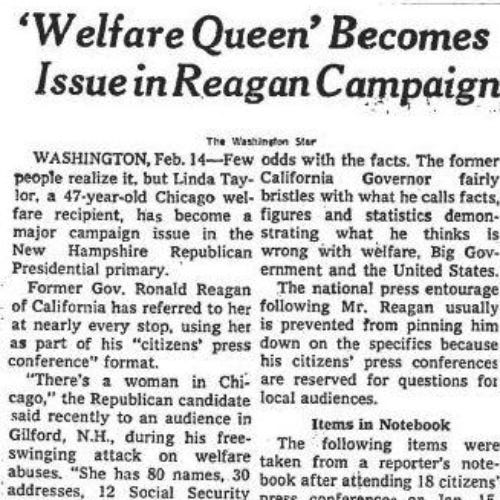 aug 7, 1976 - The Welfare Queen (Timeline)