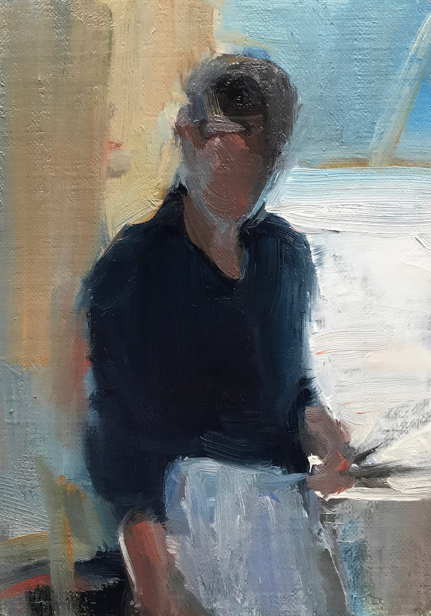:Galleries/paintings:Island Inn show - NEW:Sold:Figure Study 7x5.jpg