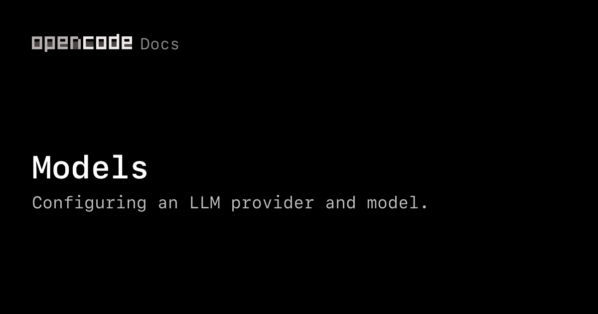 Models | OpenCode Models | OpenCode