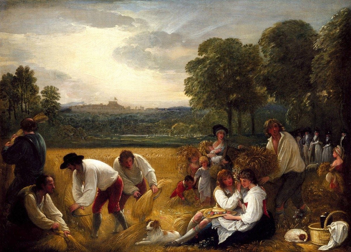 Harvesting at Windsor_Benjamin West_1795 | 1700s | Oil painting for ...