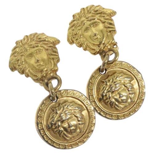 Gianni Versace Earring metal Gold Auth bs25710 - Picture 1 of 9