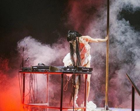 @shay.galla on IG: Glitch Diva Doña Arca dressed in Shay Sleeves at The Shed <3 Styled by Natacha Voranger