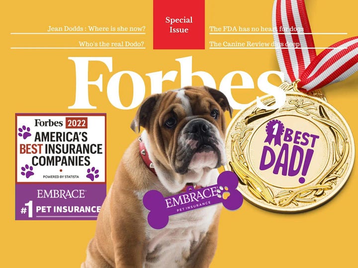 TCR's 2022 investigative story about Forbes's pet insurance rankings
