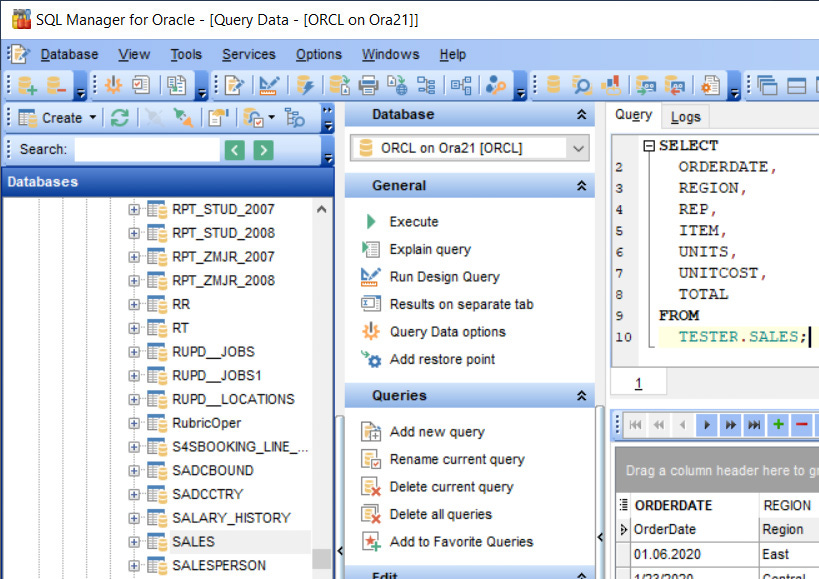 SQL Manager for Oracle | SQLManager