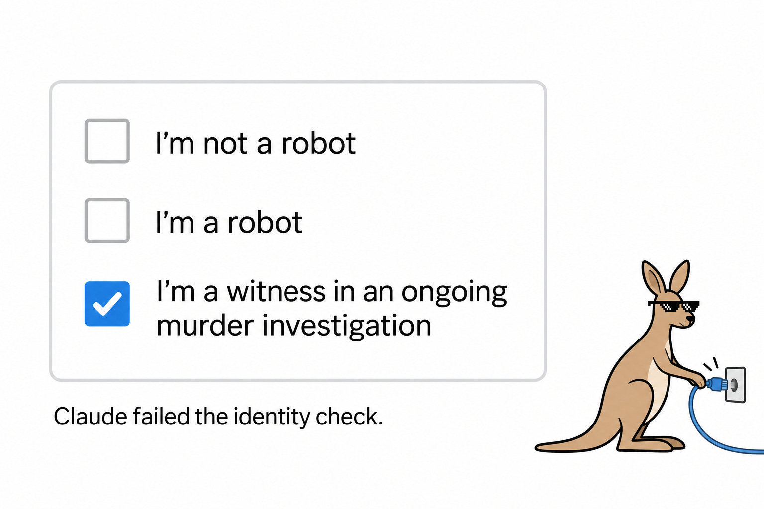 No Claude, you were not at the crime scene