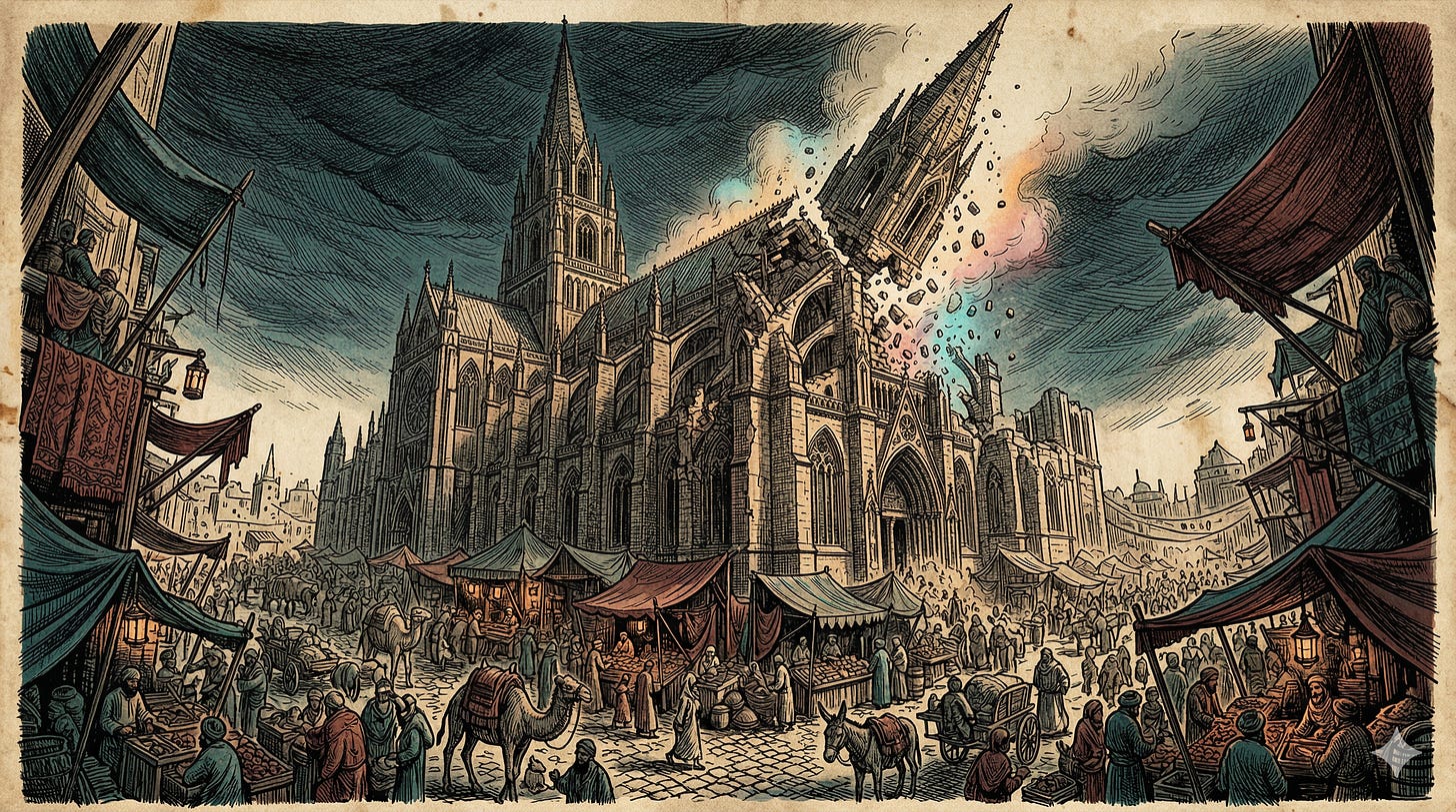 AI widesizing — corporate layoffs on one side, millions of new solo businesses launching on the other, barbell economy concept AI widesizing — corporate layoffs on one side, millions of new solo businesses launching on the other, barbell economy concept