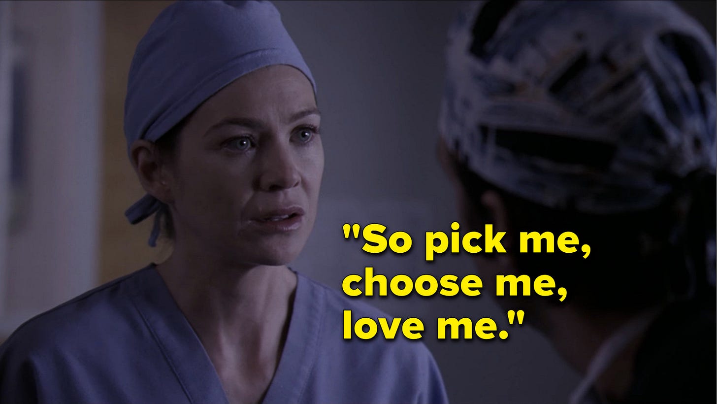 Ellen Pompeo Didn't Like Her “Pick Me, Choose Me, Love Me” Line