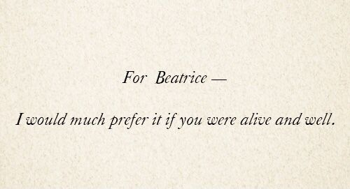 This may contain: an old paper with the words for beatice - i would much prefer if you were alive and well