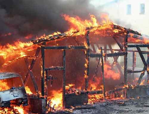 Fire-burned home