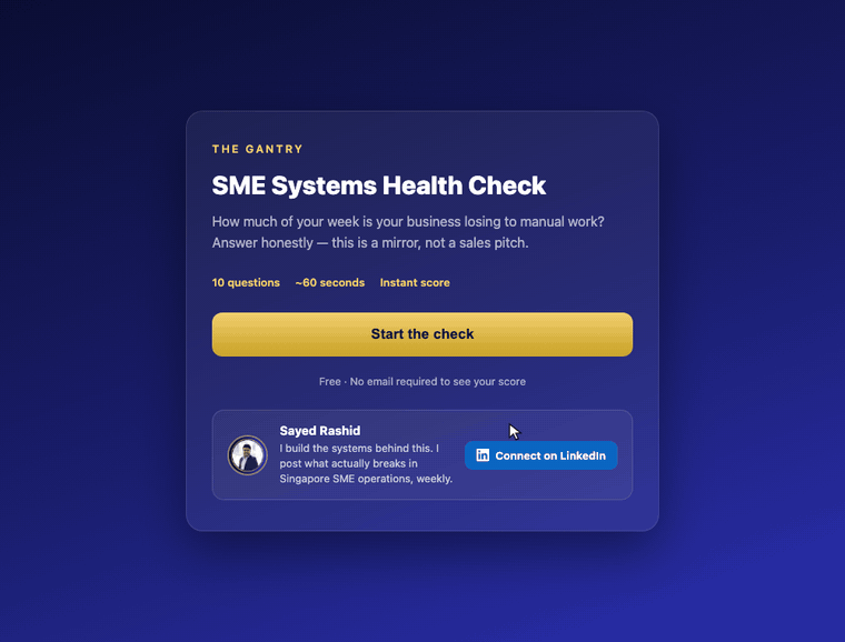 Demo: The free SME Systems Health Check at work Demo: The free SME Systems Health Check at work