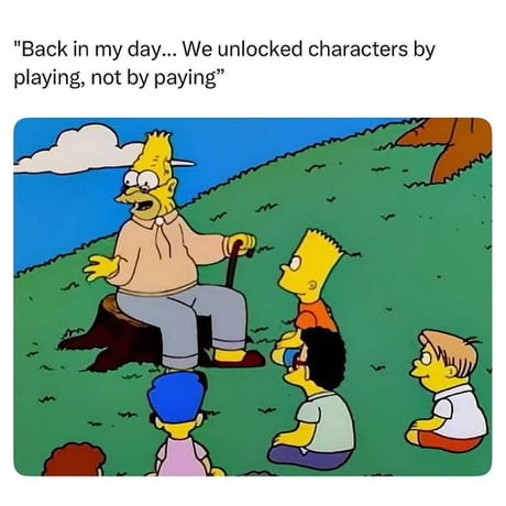 Grandpa Simpson spitting facts about gaming