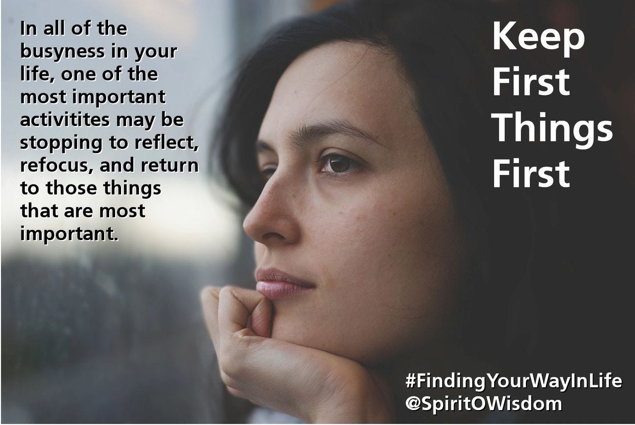 Keep First Things First