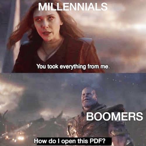 open pdf | Millennials | Know Your Meme