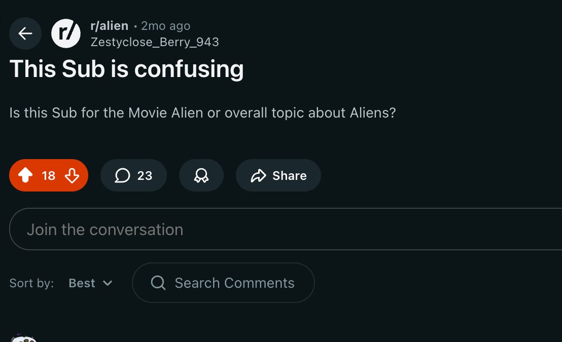 /r/alien is the best subreddit