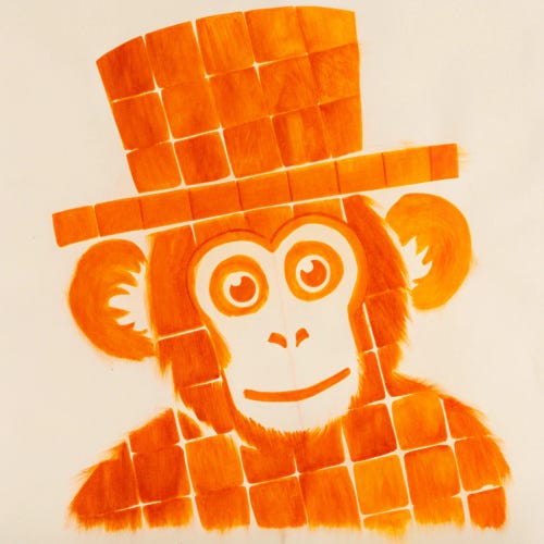 Monkey in a top hat