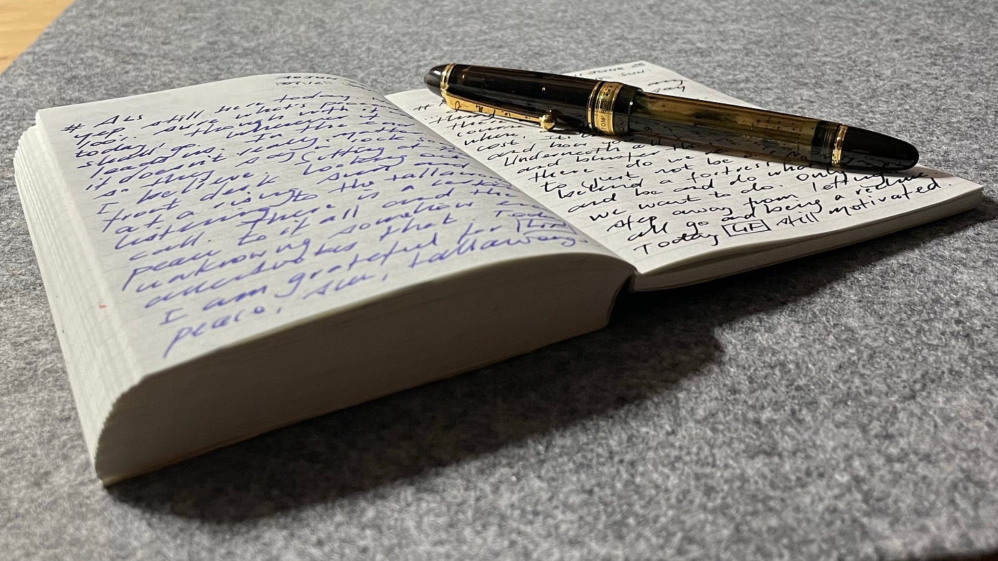 A Journalling Streak – holding on a little too tightly | Pete Denison