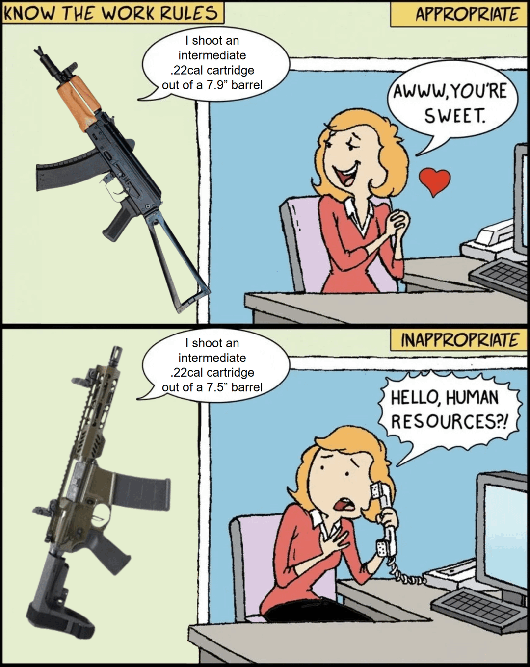 In response to the response to the AR meme : r/GunMemes