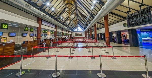 The empty airport