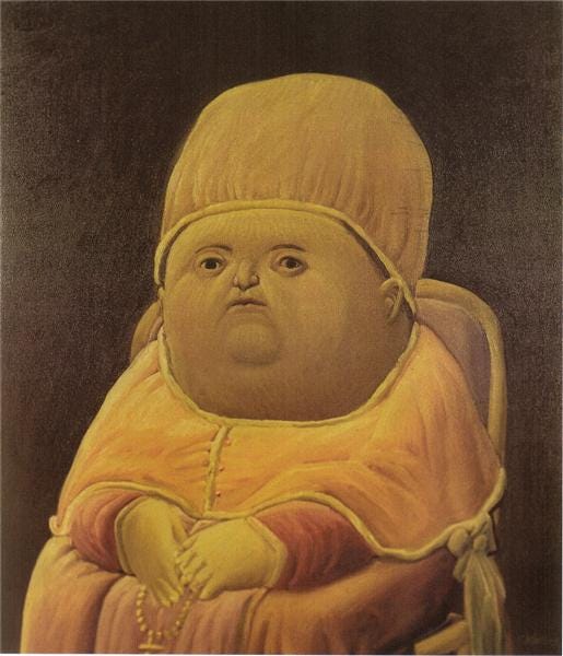 Pope Leo X (after Raphael), 1964 - Fernando Botero - WikiArt.org