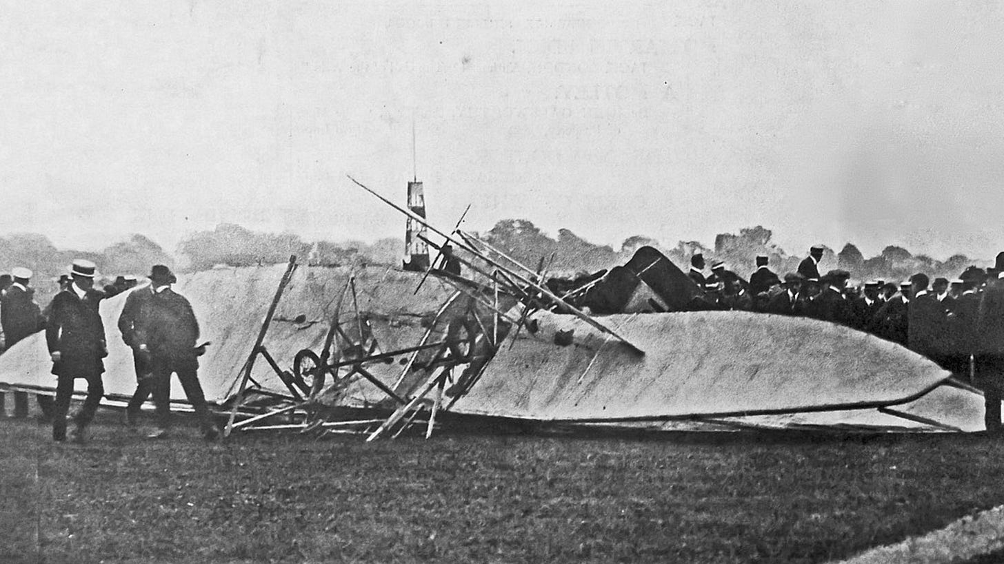 Death of Charles Rolls, St Peters School playing fields