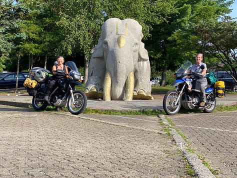Jill and I rode our motorcycles to Moundsville, WV, home of New Vrindaban and the Palace of Gold